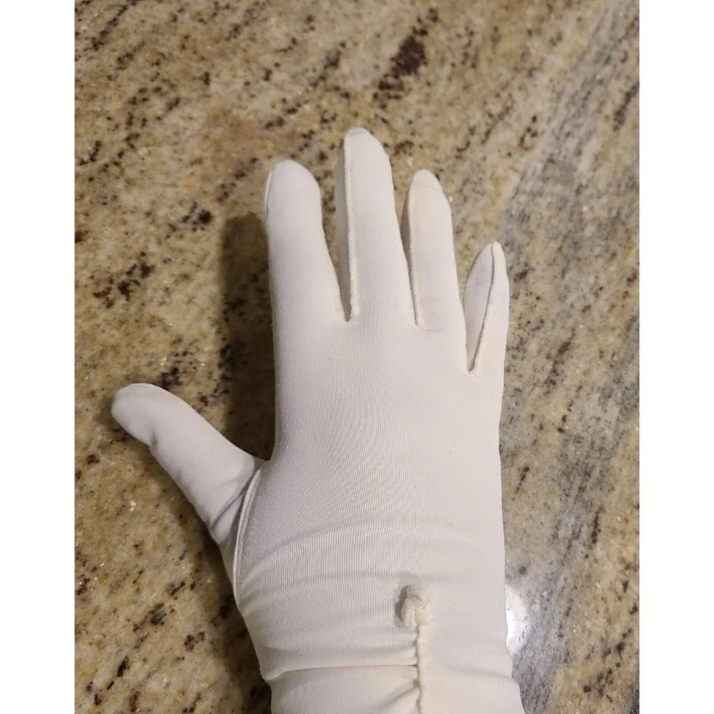 Vintage Size M Off White Stretch Nylon Formal 8.5